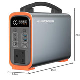 JustNow Portable Power Station 240W/240Wh,LiFePo4 Batterie Mobiler Stromspeicher mit AC/DC/USB/PD 60W Ausgang, Solar Generator für Camping, Outdoor, Wohnmobile,Notfall,Haushalt Reserve