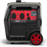 Briggs & Stratton 030806 Benzin Inverter Stromerzeuger Generator der PowerSmart Serie P4500 mit 4500 Watt/3700 Watt sauberem Strom, ultraleise und leichtgewichtig, W, 230 V, Schwarz,grau