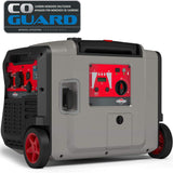 Briggs & Stratton 030806 Benzin Inverter Stromerzeuger Generator der PowerSmart Serie P4500 mit 4500 Watt/3700 Watt sauberem Strom, ultraleise und leichtgewichtig, W, 230 V, Schwarz,grau