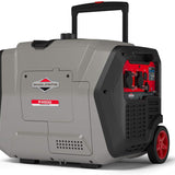 Briggs & Stratton 030806 Benzin Inverter Stromerzeuger Generator der PowerSmart Serie P4500 mit 4500 Watt/3700 Watt sauberem Strom, ultraleise und leichtgewichtig, W, 230 V, Schwarz,grau