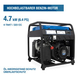 HYUNDAI Inverter Stromerzeuger HY4000i D, Generator mit 3.8 kW max. Leistung, Benzin Notstromaggregat, Stromgenerator, sparsam, leicht und mobil