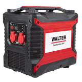 WALTER Inverter Stromerzeuger 2000 W, max. Leistungsabgabe im Kurzzeitbetrieb 2050 W, luftgekühlt, tragbarer und zuverlässiger Strom, inkl. Werkzeugtasche, Zündkerzenschlüssel, Öltrichter, Tankdeckel