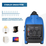 HYUNDAI Inverter Stromgenerator HY2300Si D, Stromerzeuger mit 2.2 kW max. Leistung, Benzin Notstromaggregat, leise, leicht und sparsam