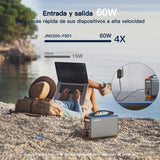 JustNow Portable Power Station 240W/240Wh,LiFePo4 Batterie Mobiler Stromspeicher mit AC/DC/USB/PD 60W Ausgang, Solar Generator für Camping, Outdoor, Wohnmobile,Notfall,Haushalt Reserve