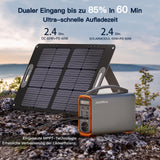 JustNow Portable Power Station 240W/240Wh,LiFePo4 Batterie Mobiler Stromspeicher mit AC/DC/USB/PD 60W Ausgang, Solar Generator für Camping, Outdoor, Wohnmobile,Notfall,Haushalt Reserve